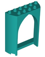Panel 2 x 6 x 6 with Pointed Arch, 35565 Dark Turquoise U