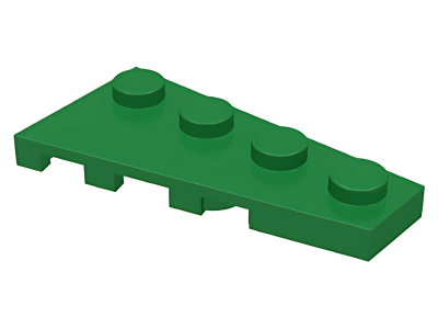 Деталь LEGO Wedge, Plate 4 x 2 Right 41769 (63330) Green U