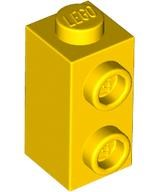 Деталь Lego Brick, Modified 1 x 1 x 1 2/3 with Studs on Side 32952 Yellow N