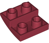 Slope, Curved 2 x 2 x 2/3 Inverted, 32803 Dark Red U