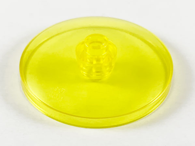 Dish 4 x 4 Inverted (Radar) with Open Stud, 35394 Trans-Yellow U