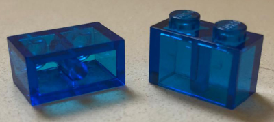 Brick 1 x 2, 3004 Trans-Dark Blue N