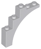 Arch 1 x 5 x 4 - Continuous Bow, 2339 Light Bluish Gray N