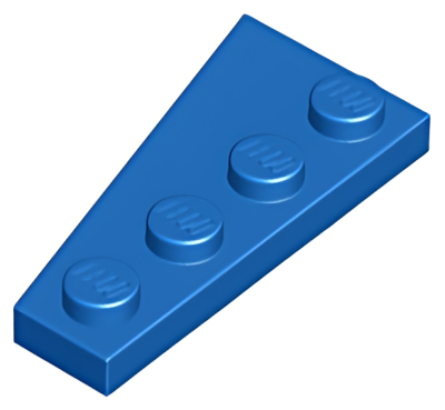 Деталь LEGO Wedge, Plate 4 x 2 Right 41769 (63330)  Blue U