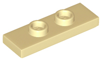 Plate, Modified 1 x 3 with 2 Studs (Double Jumper), 34103 Tan N