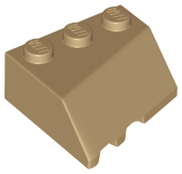 Wedge 3 x 3 Sloped Right, 48165 Dark Tan N