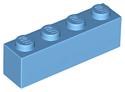 Кирпич LEGO Brick 1 x 4 3010 (6146) Medium Blue N