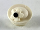 Minifigure, Hat with Small Pin, Pillbox Hat with Flower with Black Center Pattern, 41944pb02  