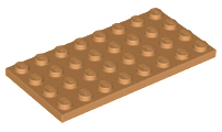 Plate 4 x 8, 3035 Medium Nougat U