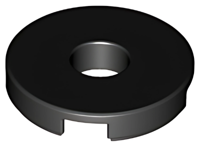 Деталь LEGO Tile, Round 2 x 2 with Hole 15535 Black N