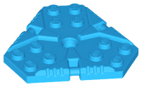 Plate, Modified 6 x 6 Hexagonal with Pin Hole, 27255 Dark Azure U