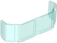 Glass for Train Front 2 x 6 x 2, 17457 Trans-Light Blue N