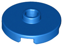 Tile, Round 2 x 2 with Open Stud, 18674 Blue U