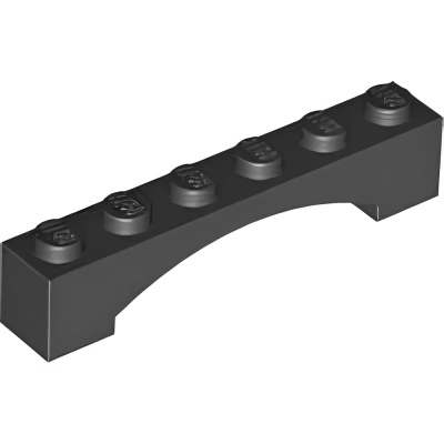 Деталь Lego Арка Arch 1 x 6 Raised Arch 92950 Black U