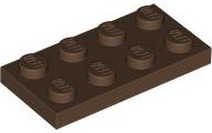 Plate 2 x 4, 3020 Brown U