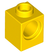 Technic, Brick 1 x 1 with Hole, 6541 Yellow N