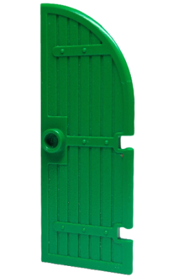Door 1 x 3 x 6 Curved Top, 2554 Green U