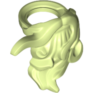 Minifigure Beard, Long Wavy, 53821 Yellowish Green U
