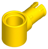 Technic, Pin with Friction Ridges and Pin Hole, 15100 Yellow N