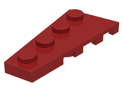 Wedge, Plate 4 x 2 Left, 41770 Dark Red N