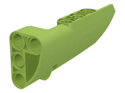 Деталь LEGO Technic, Panel Fairing # 4 Small Smooth Long, Side B 64391 Lime N Панель