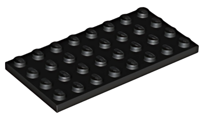 Деталь LEGO Plate 4 x 8 3035 Black U