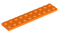 Plate 2 x 10, 3832 Orange U
