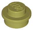 Plate, Round 1 x 1, 4073 Olive Green U