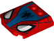 Wedge 4 x 4 x 2/3 Triple Curved with Web, Black Spider and White Eyes Pattern, 45677pb109  