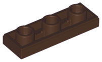 Tile, Modified 1 x 3 Inverted with Hole, 35459 Dark Brown N