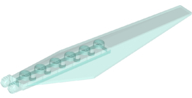 Hinge Plate 3 x 12 with Angled Side Extensions and Tapered Ends, 57906 Trans-Light Blue U