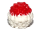 Minifigure, Utensil Cheerleader Pom Pom with Red Top Pattern, 87997pb02  