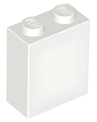 Деталь Lego Brick 1 x 2 x 2 with Inside Stud Holder 3245c White N