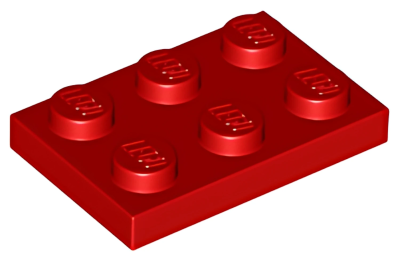 Деталь LEGO Plate 2 x 3 3021 (03021) Red U