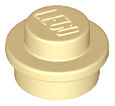 Деталь LEGO Plate, Round 1 x 1 4073 Tan U