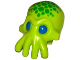 Minifigure, Head, Modified Alien with 4 Mouth Tentacles with Blue Eyes and Green Spots Pattern, 18828pb01  