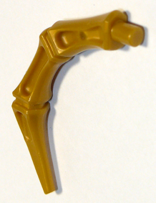 Appendage Bony Small with Bar End (Leg / Rib / Tail), 15064 Pearl Gold U