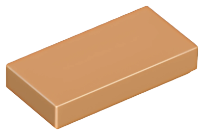 Деталь LEGO Tile 1 x 2 with Groove 3069b Medium Nougat U