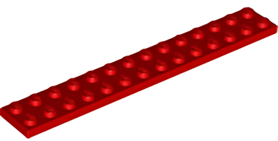 Деталь LEGO Plate 2 x 14 91988 Red U