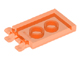 Tile, Modified 2 x 3 with 2 Open O Clips, 30350b Trans-Neon Orange U