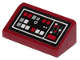 Slope 30 1 x 2 x 2/3 with Dark Red, Light Bluish Gray and White Buttons Pattern (Sticker) - Set 75216, 85984pb249  