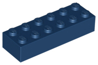 Brick 2 x 6, 2456 Dark Blue U