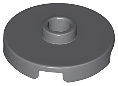 Деталь LEGO Tile, Round 2 x 2 with Open Stud 18674 Dark Bluish Gray N