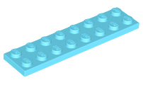 Plate 2 x 8, 3034 Medium Azure N