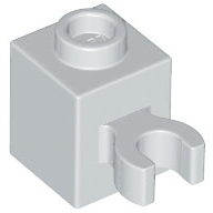Brick, Modified 1 x 1 with Open O Clip (Vertical Grip) - Hollow Stud 30241b (60475b, 65460)
