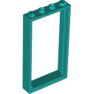 Door, Frame 1 x 4 x 6 with 2 Holes on Top and Bottom, 60596 Dark Turquoise N