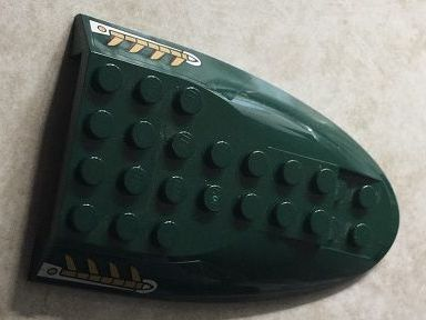 Aircraft Fuselage Aft Section Curved Top 6 x 10 with Gold and Silver Mechanical Pattern on Both Sides (Stickers) - Set 76006 87615pb05 Dark Green U