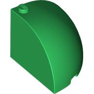 Lego 49612 Brick, Round Corner 4 x 4 x 2 2/3 Dome Top Green N