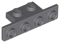 Скоба Lego Bracket 1 x 2 - 1 x 4 with Rounded Corners at the Bottom 28802 Dark Bluish Gray U