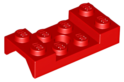 Деталь Lego Vehicle, Mudguard 2 x 4 with Arch Studded with Hole 60212 Red U